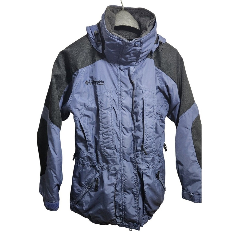 Columbia Double Whammy 3-in-1 Interchange Jacket Womens Small Blue Vintage Parka